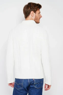 Pull col châle naturel