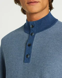 Pull col montant Armur bleu moyen