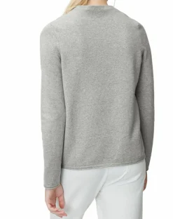 Pull col montant gris