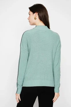 Pull col montant jade