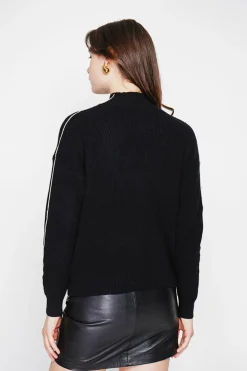 Pull col montant noir