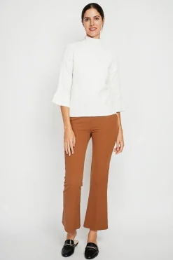 Pull col montant torsadé naturel