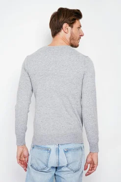 Pull col ras de cou flanelle