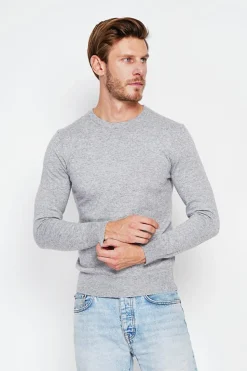 Pull col ras de cou flanelle