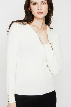 Pull col rond classique naturel