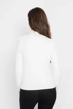 Pull col roulé fourré naturel