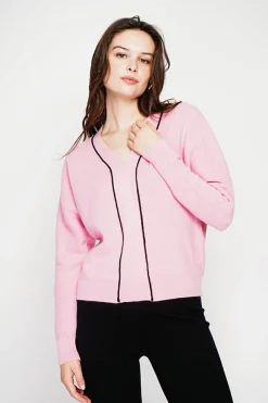 Pull col V rose barby