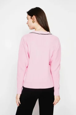 Pull col V rose barby