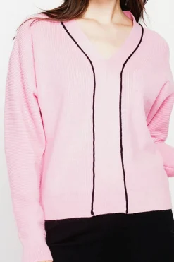 Pull col V rose barby