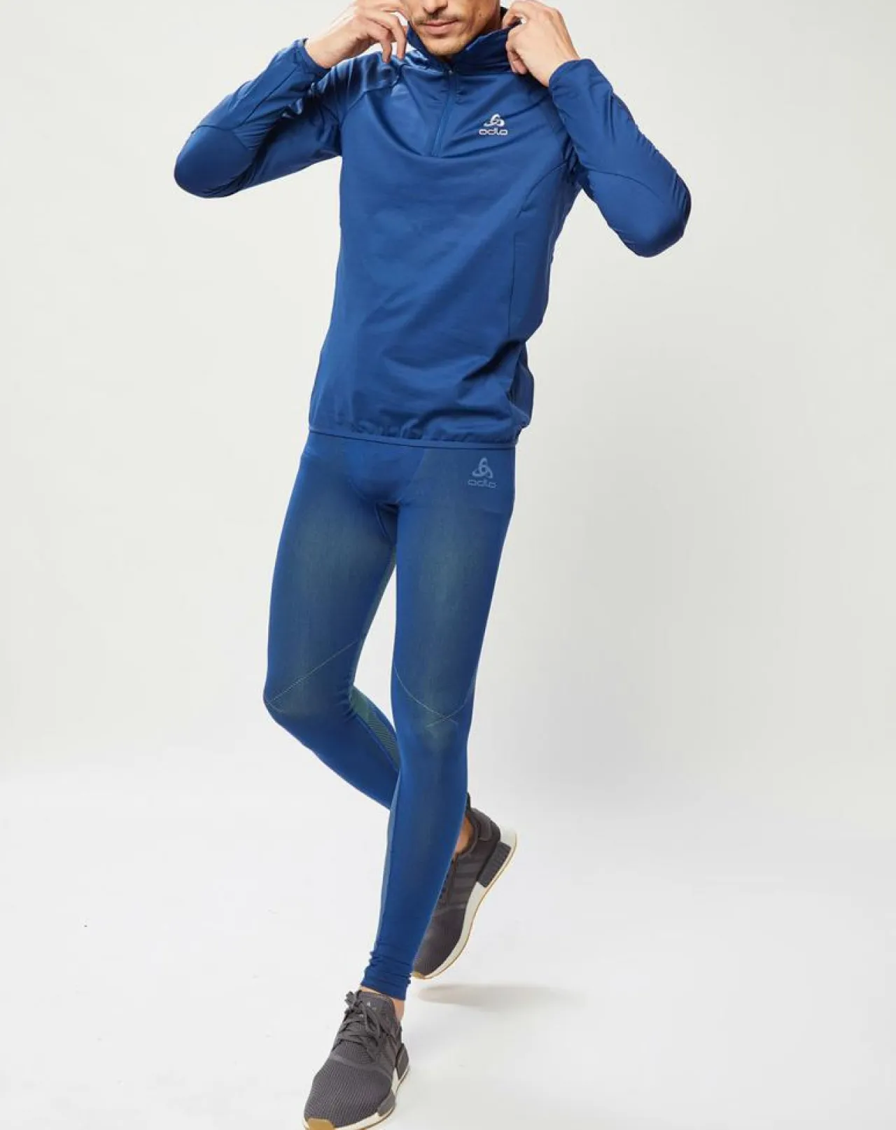 Pull col zippé Berra bleu