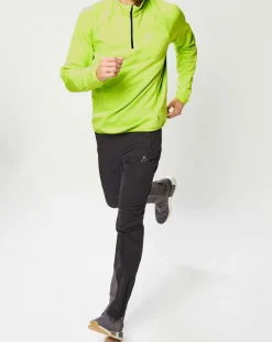 Pull col zippé Carve vert fluo