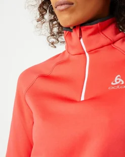 Pull col zippé Ceramicwarm rouge