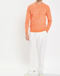 Pull Coton Mouliné orange