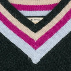 Pull Diova rayé vert foncé