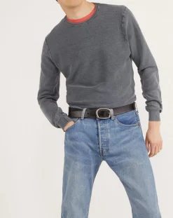 Pull Délavé bleu gris