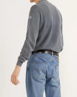 Pull Délavé bleu gris