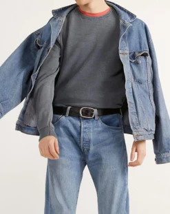 Pull Délavé bleu gris