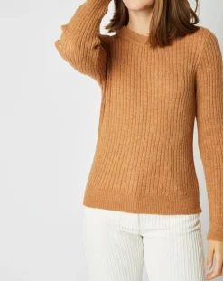 Pull Emma en Maille mélangée camel