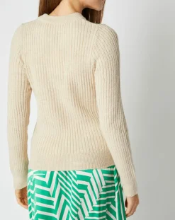 Pull Emma en Maille mélangée beige