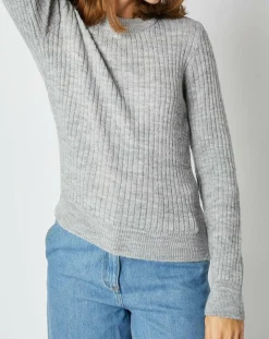 Pull Emma en Maille mélangée gris perle