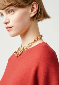 Pull Emmeline col rond orange rouille