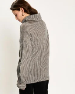 Pull en Alpaga & Laine mélangés Naos ciel