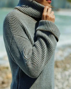 Pull en Alpaga & Laine mélangés Naos ciel