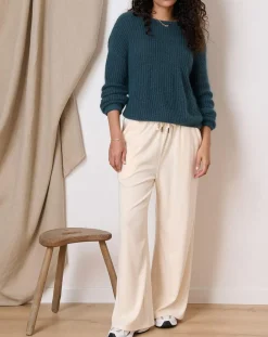 Pull en Angora mélangé Kiwi émeraude