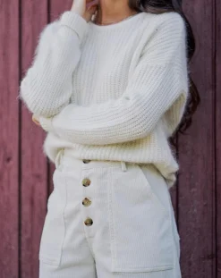 Pull en Angora mélangé Kiwi écru