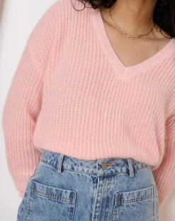 Pull en Angora mélangé Tiago rose