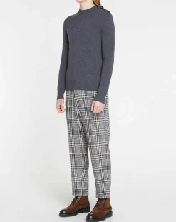 Pull en Cachemire & Laine Mesailor col rond gris foncé