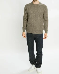 Pull en Cachemire & Laine Meps col rond gris