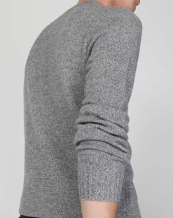 Pull en Cachemire & Laine Begood col rond gris