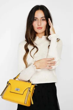 Pull en Cachemire & Soie mélangés col montant crème