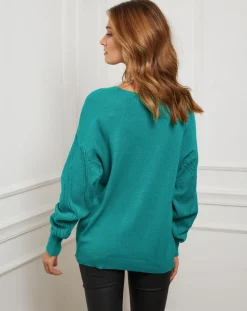Pull en Cachemire mélangé Abigael vert