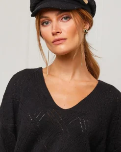 Pull en Cachemire mélangé Abigael noir