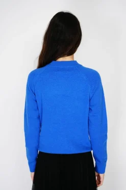 Pull en Cachemire mélangé boutons fantaisie royal