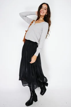 Pull en Cachemire mélangé col V givre