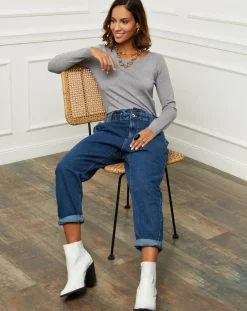 Pull en Cachemire mélangé Célia gris