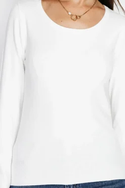 Pull en Cachemire mélangé col rond naturel