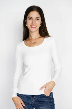 Pull en Cachemire mélangé col rond naturel