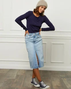 Pull en Cachemire mélangé Célia marine