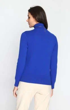 Pull en Cachemire mélangé col roulé fourré thermique royal