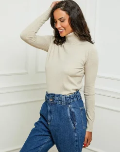 Pull en Cachemire mélangé Elisa beige