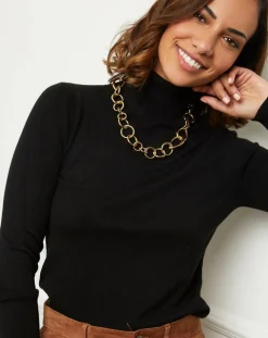 Pull en Cachemire mélangé Ilyana noir