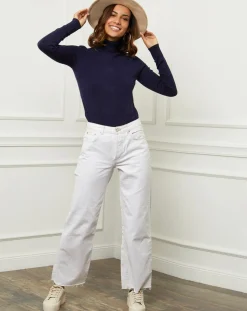 Pull en Cachemire mélangé Ilyana marine