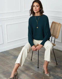 Pull en Cachemire mélangé Lena vert