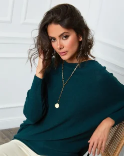 Pull en Cachemire mélangé Lena vert