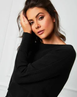 Pull en Cachemire mélangé Lena noir