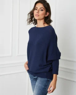 Pull en Cachemire mélangé Lena marine